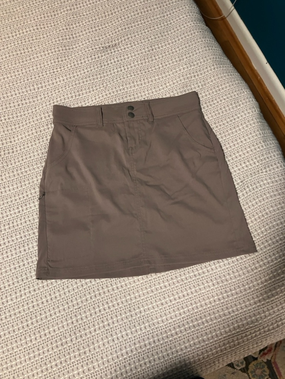 Prana Skort Womens Size 2 Brown Stretch Outdoor Hiking Travel Skirt Shorts